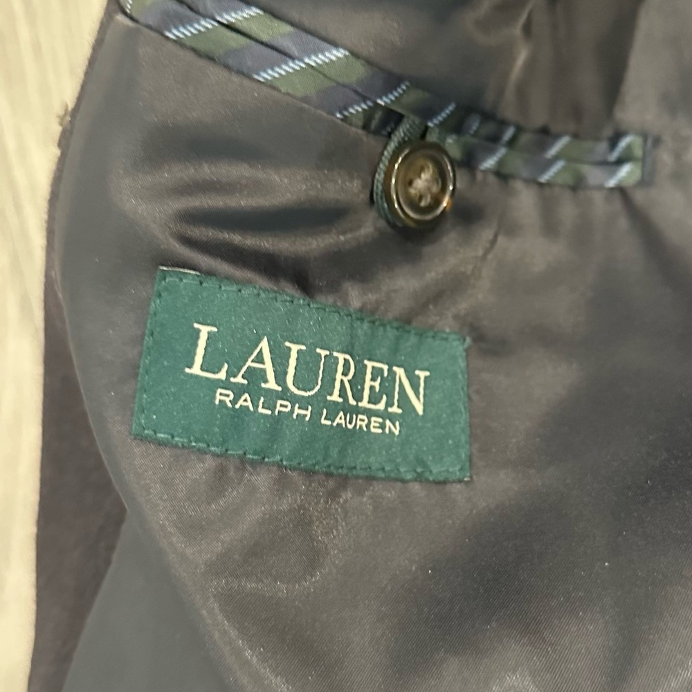 LRL Lauren Ralph Lauren Double Breasted Overcoat Navy Small Men’s - Picture 2 of 2